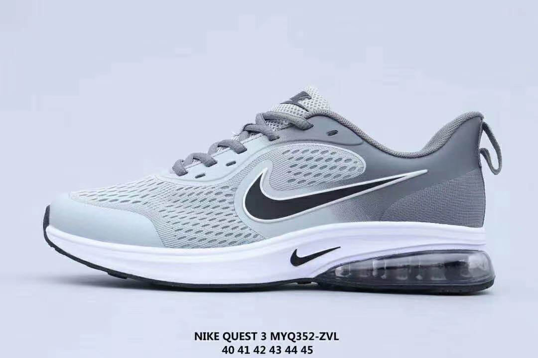 Nike Quest 3 MYQ Grey Black White Shoes - Click Image to Close